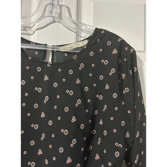 Abercrombie & Fitch Black Paisley Long Sleeve Mini Dress Size Medium - Picture 5 of 8